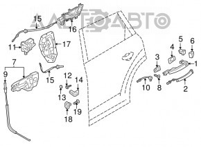 Front right door handle mechanism Audi Q7 16- keyless