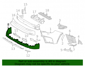 Lexus LX600 22-24 Front Bumper Lip