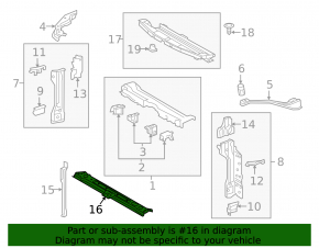 Toyota Prius 50 16-18 TV lower bar