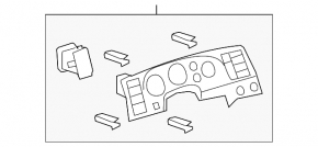 Instrument cluster cover for Toyota Sequoia 2008-2009