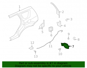 Mitsubishi Outlander 07-13 Fuel Filler Door