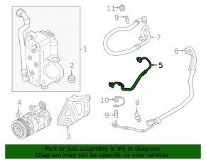 Air conditioning tube condenser-compressor BMW X3 G01 20-