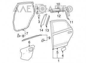 Toyota Prius 2009 2010 bare rear right door