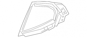 Lexus ES250 ES300h ES350 19-26 rear left triangle door glass without curtain