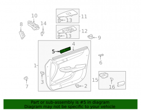 Lexus ES300 ES330 inner front left door handle