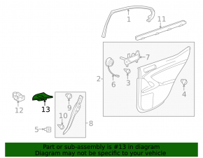 Rear right window lift control trim Lexus IS 09-13 wood grain