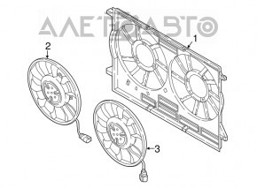 Diffuser radiator shroud bare Audi Q5 80A 18-24 for two fans