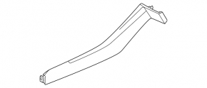 Hyundai Sonata 20-23 black center console trim, upper left front side
