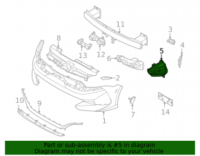 Left front bumper grille for Kia K5 2021-2024