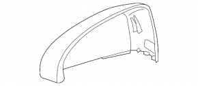 Right side mirror cover for Audi A3 8V 15-20 with BSM, chrome