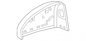 Right side mirror cover for Audi A4 B9 17-25 with BSM, carbon fiber