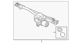 Windscreen wiper trapezoid with motor Audi A5 F5 17-