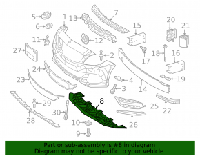 Front bumper protection Mercedes W246 B250e 16-17