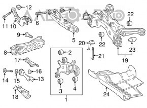 Upper rear left arm Mercedes CLA 14-19
