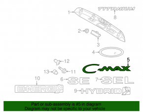 Emblem inscription Cmax tailgate Ford C-max MK2 13-18