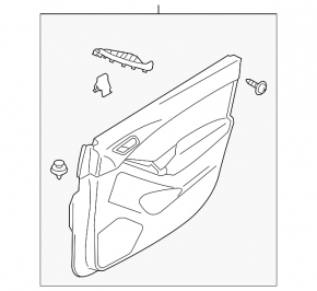 Door trim panel front right Mazda CX-5 13-14 black
