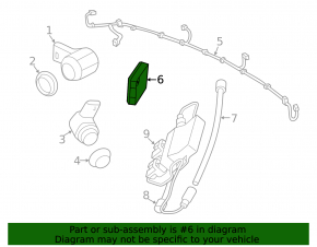 Blind Spot Sensor (BSM) rear left Land Rover Range Rover Evoque 2014-2018