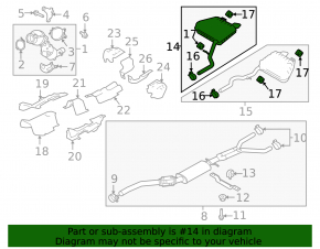 Muffler rear barrel right Land Rover Range Rover Velar 18-20 2.0T
