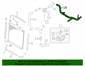 Cooling pipe Lexus RX450h 16-22 metal