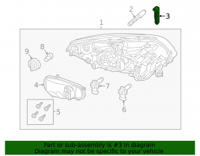 Upper inner left headlight mount for Volvo XC60 10-17