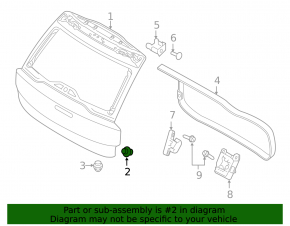 Boot door bumper lower left Volvo XC60 18-