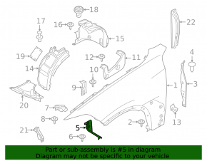 Lower front left wing bracket BMW X7 G07 19-