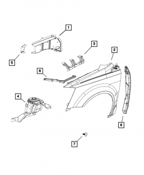 Front Right Fender Bracket Dodge Grand Caravan 11-20
