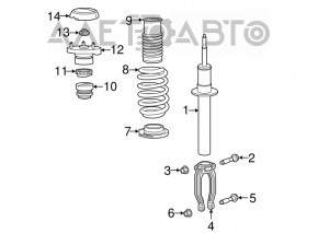 Front left spring Dodge Challenger 09- rwd