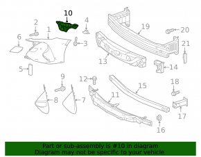 Front bumper mount right Toyota Prius 50 Prime 17-22