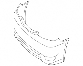 Front bare bumper Toyota Camry 05-06 for fog lights, without hook