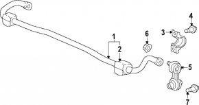 Rear stabilizer mounting bracket left Honda CRV 23- FWD