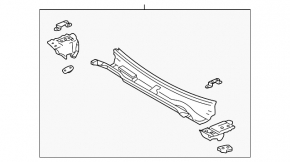 Lexus ES300 ES330 metal windshield wiper pan