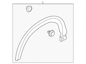 Front left fender arch trim for Nissan Ariya 23-25