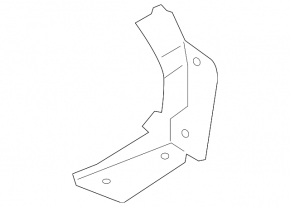 Right rear bumper mudguard for Mitsubishi Outlander 2007-2013