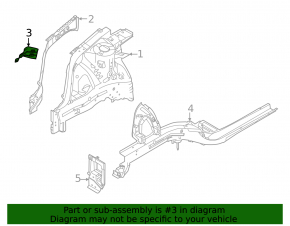 Front left fender bracket Hyundai Elantra 21-23