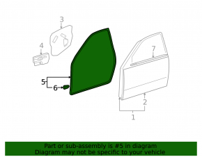 Front left door seal Lexus IS250 IS300 IS350 06-13