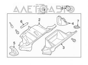 Nissan Altima 13-18 glove compartment, beige