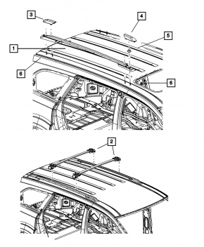 Roof rail right Dodge Journey 14-20 chrome, scratches