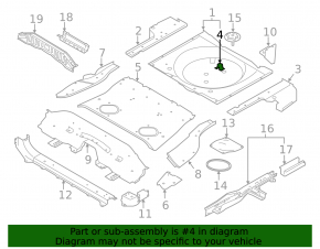 Nissan Rogue 21-26 spare tire mount bracket