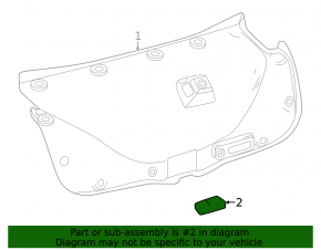 Inner trunk lid handle for Lexus ES250 ES300h ES350 19-26