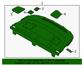 Kia K5 21-24 rear shelf for subwoofer, black