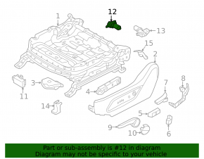 Driver's seat backrest adjustment motor Hyundai Santa FE Sport 13-18