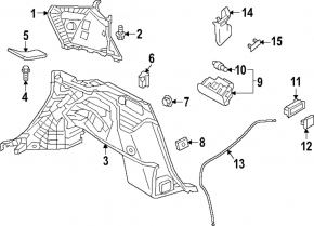 Rear seat folding lever right Infiniti QX50 19-25