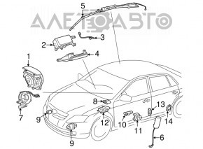 SRS airbag module airbag computer Toyota Avalon 05-12