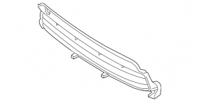 Front bumper grille, central, Porsche Panamera 14-16 4.8, without parking sensors, without radar