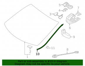 Left windshield molding for Mercedes H247 GLA 20-26