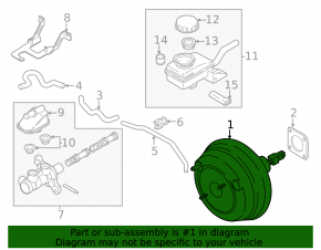 Nissan Murano Z51 09-14 Vacuum Booster
