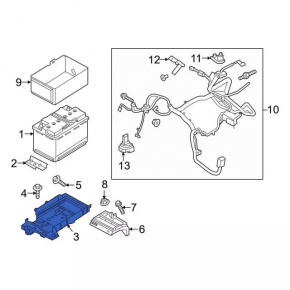 Battery tray Ford Edge 15-18