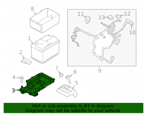 Battery tray Ford Edge 15-18