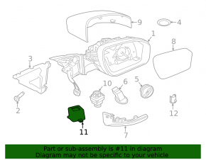 Right side mirror camera bracket Land Rover Range Rover Velar 21-23